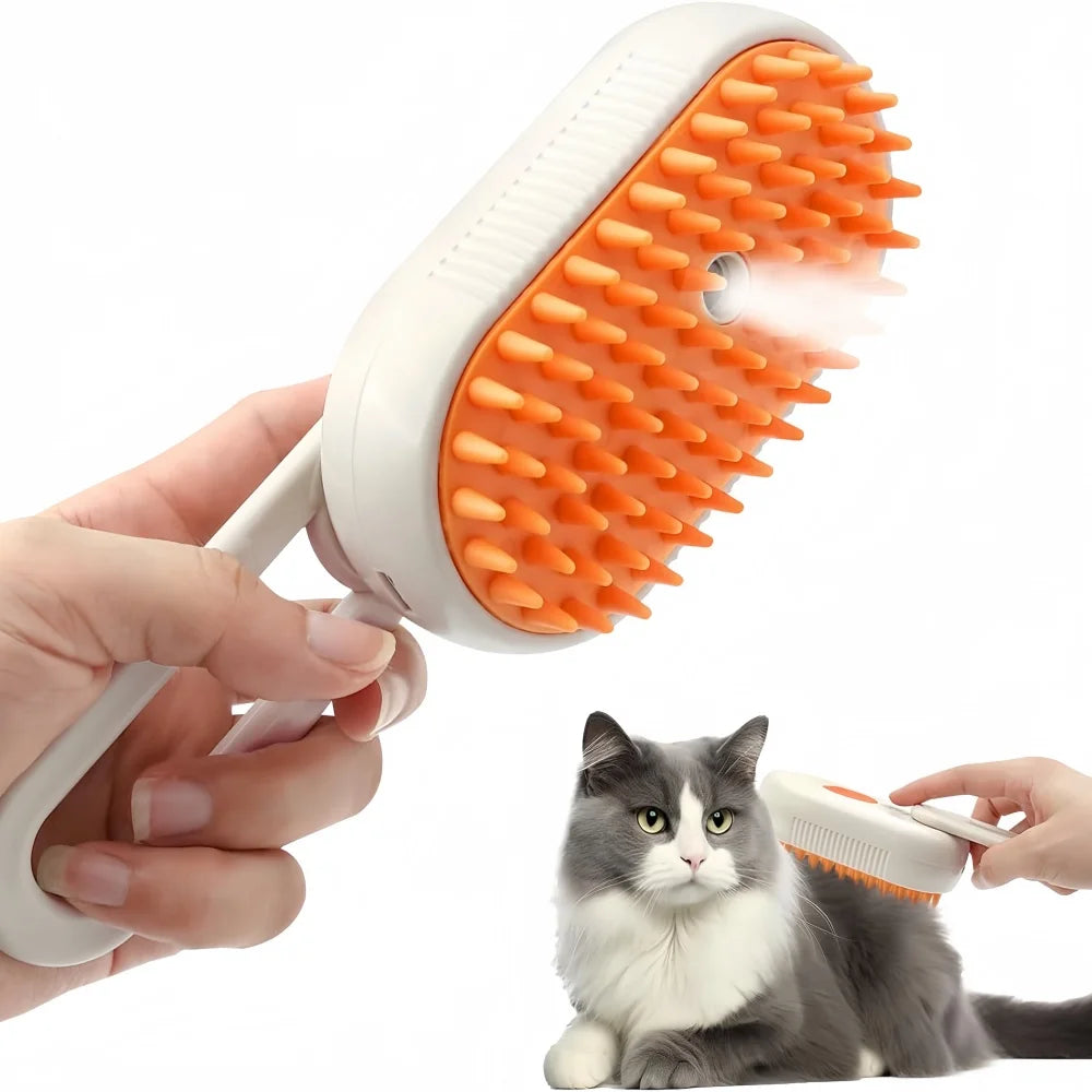 Steam Brush Cat Brush Cats Vaporizer Pet Hair Brush Remover Pets
