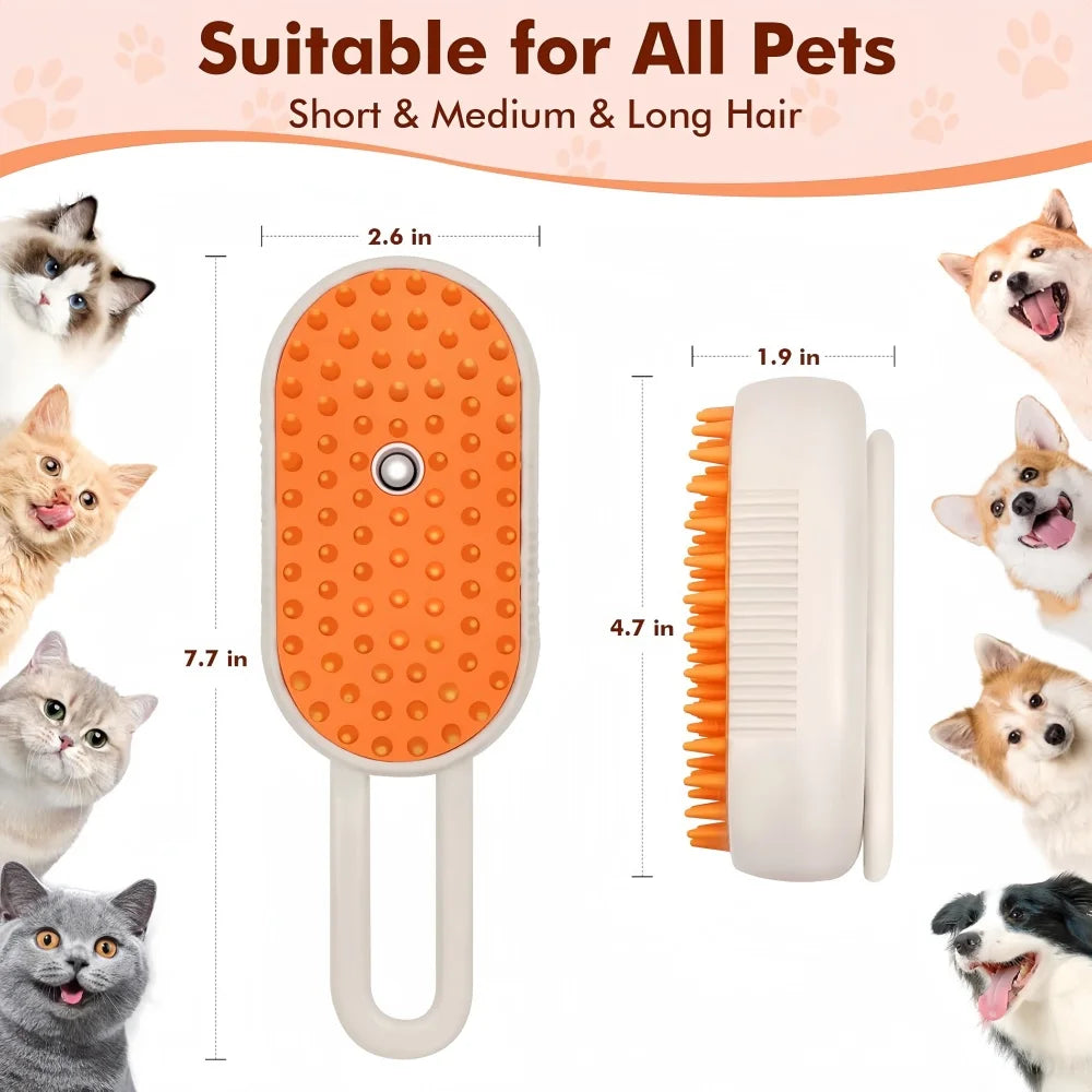 Steam Brush Cat Brush Cats Vaporizer Pet Hair Brush Remover Pets